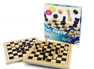 Wooden Chess and Draughts Board Game